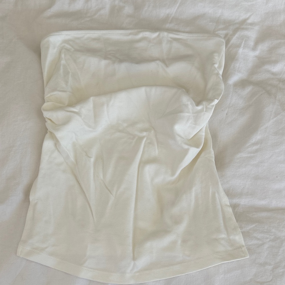 Bershka Cream Tube Top